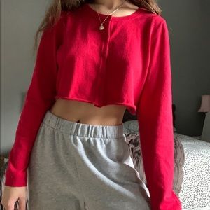 Button down crop top